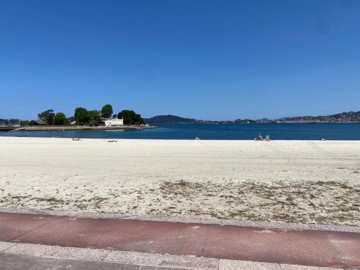 Baiona, Playa Santa Marta, Piscina Apartman Kültér fotó
